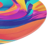Lebhafte Swirling Abstrakte Kunst Schneidebrett (Ecke)