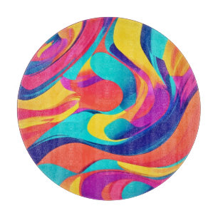 Lebhafte Swirling Abstrakte Kunst Schneidebrett