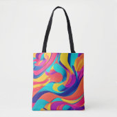 Lebhafte Swirling Abstrakte Kunst Tasche (Vorderseite)