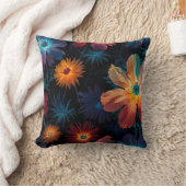 Lebhafte Symphonie von farbenfrohen blühenden Blum Kissen (Decke)