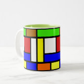 Lebhafte Tasse von Farbblöcken (Vorderseite Links)
