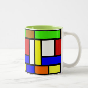 Lebhafte Tasse von Farbblöcken