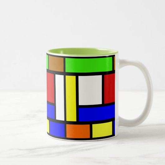 Lebhafte Tasse von Farbblöcken (Rechts)