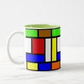Lebhafte Tasse von Farbblöcken (Links)
