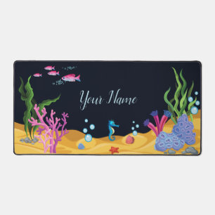 Lebhafte Tiefseewassertiefen Schreibtischunterlage