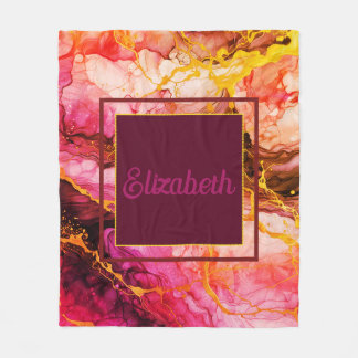 Lebhafte Tintenfusion Fleecedecke