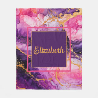 Lebhafte Tintenfusion Fleecedecke