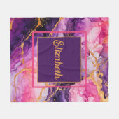 Lebhafte Tintenfusion Fleecedecke (Vorderseite (Horizontal))