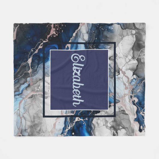 Lebhafte Tintenfusion Fleecedecke (Vorderseite (Horizontal))