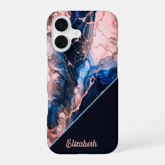 Lebhafte Tintenfusion iPhone 16 Hülle