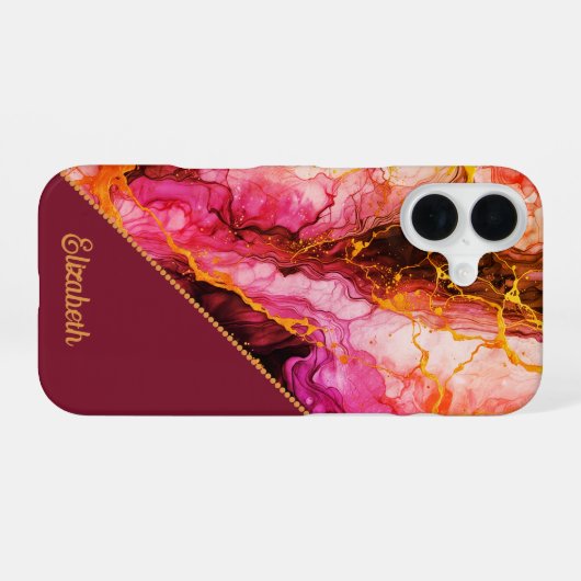 Lebhafte Tintenfusion iPhone 16 Hülle (Rückseite (Horizontal))