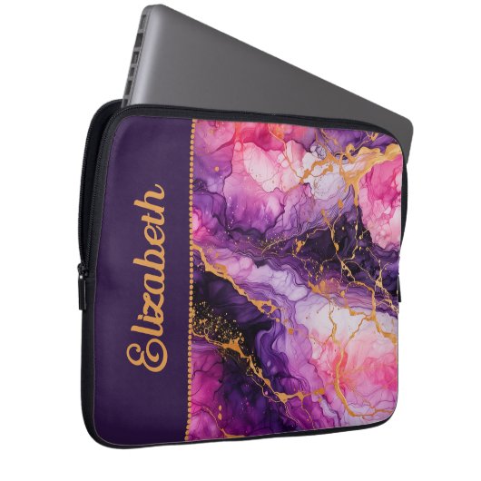 Lebhafte Tintenfusion Laptopschutzhülle (Vorne Rechts)