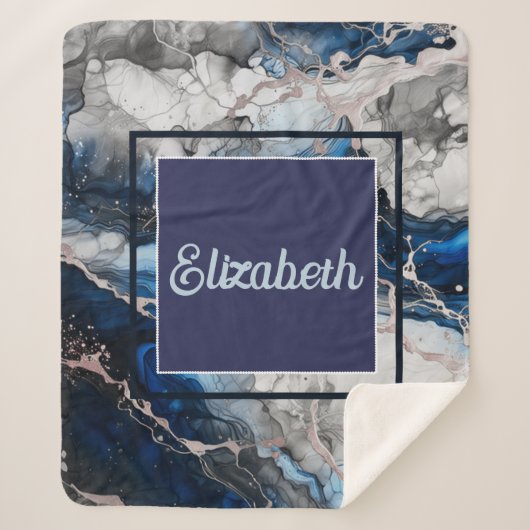 Lebhafte Tintenfusion Sherpadecke (Vorderseite)