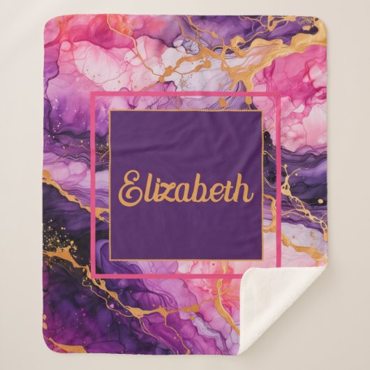 Lebhafte Tintenfusion Sherpadecke (Vorderseite)