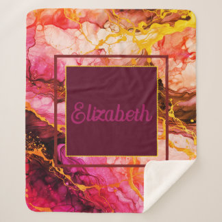 Lebhafte Tintenfusion Sherpadecke