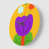 Lebhafte Tones Große Wanduhr (Winkel)