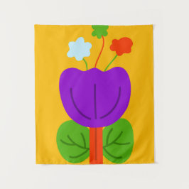 Lebhafte Tones Wandteppich