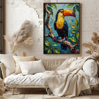 Lebhafte Toucan-Malerei Poster