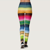 Lebhafte traditionelle mexikanische Blanket-Leggin Leggings (Rückseite)