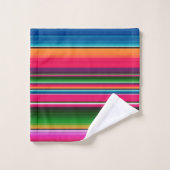 Lebhafte traditionelle mexikanische Serape Blanket Badhandtuch Set (Waschlappen)