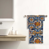 Lebhafte traditionelle mexikanische Talavera Tiles Badhandtuch Set