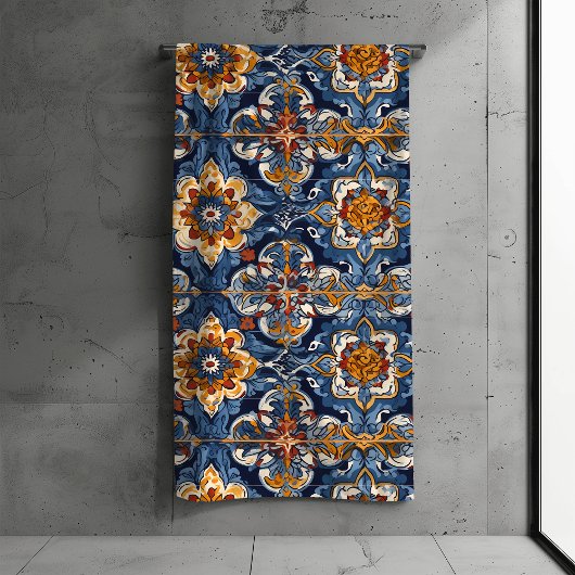 Lebhafte traditionelle mexikanische Talavera Tiles Badhandtuch Set
