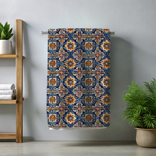 Lebhafte traditionelle mexikanische Talavera Tiles Strandtuch
