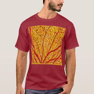 Lebhafte Tree Blätter Elegance Muster T-Shirt