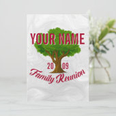 Lebhafte Tree Personalisiert Family Wiedersehen Einladung (Stehend Vorderseite)
