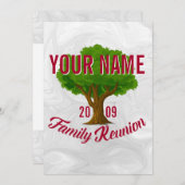 Lebhafte Tree Personalisiert Family Wiedersehen Einladung (Vorne/Hinten)