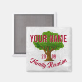 Lebhafte Tree Personalisiert Family Wiedersehen Magnet (Vorderseite/Rückseite)