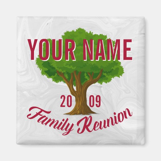 Lebhafte Tree Personalisiert Family Wiedersehen Magnet (Vorne)