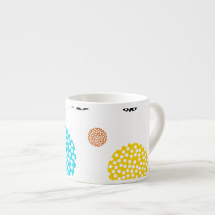 Lebhafte, trendige, coole, lustige, moderne gepunk espressotasse