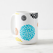 Lebhafte, trendige, coole, lustige, moderne gepunk kaffeetasse (Vorderseite Links)