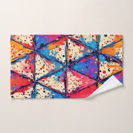 Lebhafte Triangle Spritzer Art Badhandtuch Set (Handtuch)