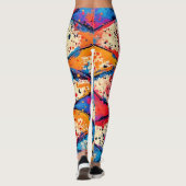 Lebhafte Triangle Spritzer Art Leggings (Rückseite)