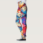 Lebhafte Triangle Spritzer Art Leggings (Links)