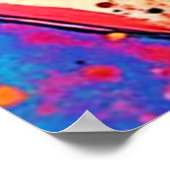 Lebhafte Triangle Spritzer Art Poster (Ecke)