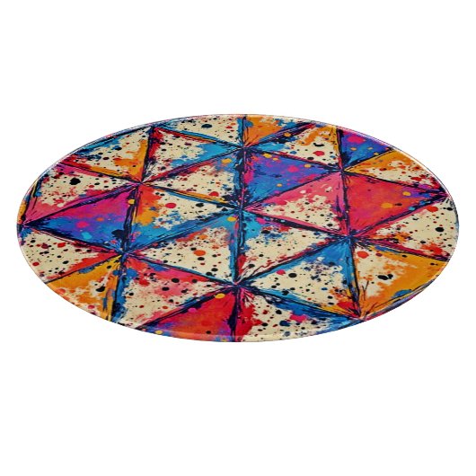 Lebhafte Triangle Spritzer Art Schneidebrett (Ecke)