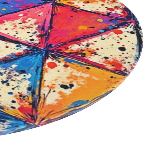 Lebhafte Triangle Spritzer Art Schneidebrett (Ecke)