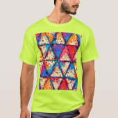 Lebhafte Triangle Spritzer Art T-Shirt (Vorderseite)
