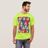 Lebhafte Triangle Spritzer Art T-Shirt (Vorne ganz)