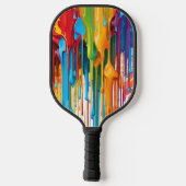 Lebhafte Tropffarbe Pickleball Schläger (Rückseite)