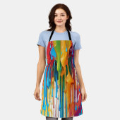 Lebhafte Tropffarbe Schürze (Getragen)