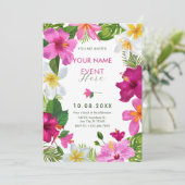 Lebhafte tropische Blume Einladung (Stehend Vorderseite)