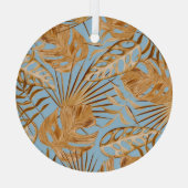 Lebhafte tropische Blume: farbenfroh, nahtlos. Ornament Aus Glas (Rückseite)