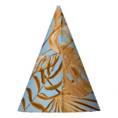 Lebhafte tropische Blume: farbenfroh, nahtlos. Partyhütchen (Rückseite)