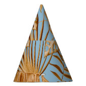 Lebhafte tropische Blume: farbenfroh, nahtlos. Partyhütchen (Rechts)