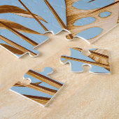 Lebhafte tropische Blume: farbenfroh, nahtlos. Puzzle (Seite)