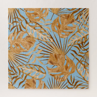 Lebhafte tropische Blume: farbenfroh, nahtlos. Puzzle